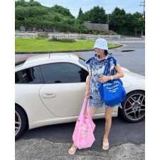 디* 오블리크 자수 판쵸