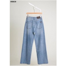 브*** 쿠치넬리 빈티지 골드 레더 패치 와이드 데님 팬츠
