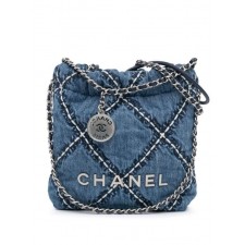 샤* 미니 데님 스티치 22 숄더 사첼 백 풀박스 고급