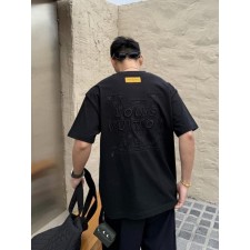 루* 모노그램 인사이드 자수로고 티셔츠