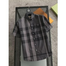 버** 체크 셔츠