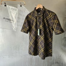 버** 체크 셔츠