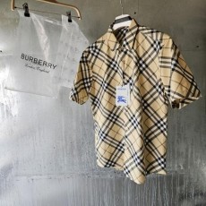 버** 체크 셔츠