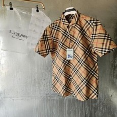 버** 체크 셔츠