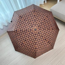 루* 다미에 브라운 3단 자동우산  양산 겸용