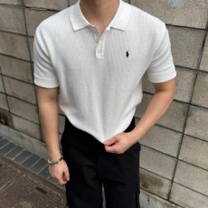 폴* 로우 카라 반팔니트