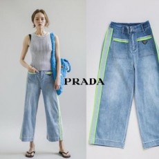 프** 네온 포인트 스트레치 데님 팬츠