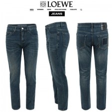 로** 아나그램 블루 자수 슬림 일자진