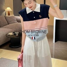 톰* 하운드 칼라풀 카라 민소매 니트 셔츠 (R66)