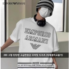 알** 레터링 가죽 패치 오버핏 티셔츠