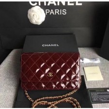 샤* 페이던트 WOC 미니 버건디 금장 크로스백 L671348 풀박스