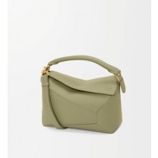 로** 스몰 퍼즐 엣지 가죽 핸드백 A510P60X41 FW24 Green 풀박스