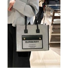 버** 프레야 캔버스 포켓 토트 백 스몰