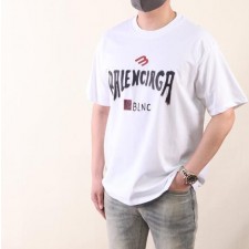 발**** 로고 핸드프린팅 수입 최고급 반팔라운드