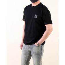 로** 아나그램 로고 자수 반팔 티셔츠