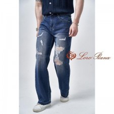 로* 피아나 포인트 빈티지 레그 청바지