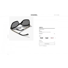 샤* CH3435 체인 블랙 선글라스