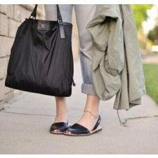 버** 말로고 나일론 쇼퍼백