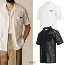 디* 크로쉐 메쉬 셔츠 (수입)