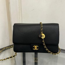 샤* CC로고 샤이니 플랩백