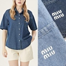 미*** 데님 반팔셔츠