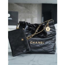 샤* 22백 스몰 카프스킨 숄더백 블랙 금장