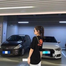 발**** 오렌지로고 크레인 반팔티