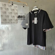 메* 마르지엘라 덧댐 라운드 티셔츠