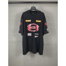 발**** 멀티로고 워싱 티셔츠