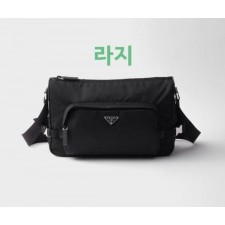 프** 라지 리나일론 및 사피아노 가죽 숄더백