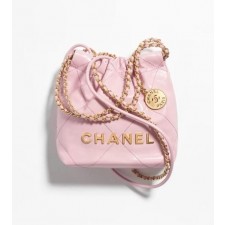 샤* 22 MINI HANDBAG 22 미니핸드백 유광 카프스킨 라이트 핑크 AS3980 B08037 NY558 풀박스