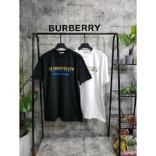 버** 레인보우 로고 반팔티