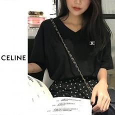 셀** 자수 브이넥 반팔티