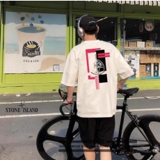 스* 레볼루션 백로고 디자인 반팔 티셔츠