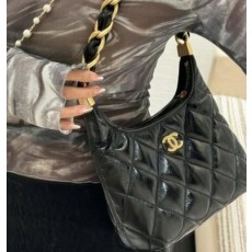 샤* 고급 호보백스몰 램스킨 금장 블랙