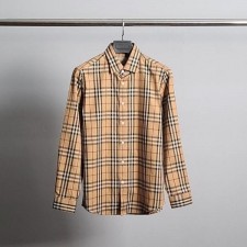 버** 베이직체크 코튼 셔츠