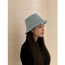 루* 데님 수술 모노그램 버킷햇