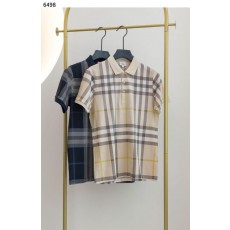 버** 수입고급 남성 체크 반팔 카라 니트
