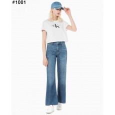 C* 미드블루 하이라이즈 와이드핏 데님