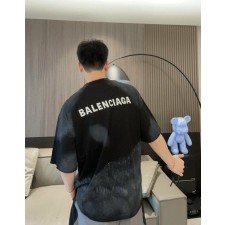 발**** 워싱 페인팅 백로고 티셔츠