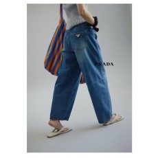 프** 세미 와이드 배기 데님 팬츠