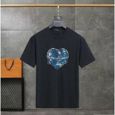 루* 빈티지 핸드프린팅 러브 반팔티