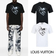 루* 스파이더락 프린트 실켓 티셔츠