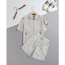 프** 백로고 우븐 집업  레드탭 하프팬츠 set