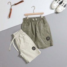 크* 워싱 홀스슈 패치 하프팬츠