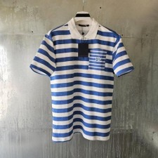 루* 모노그램 블루스트라이프 pk셔츠