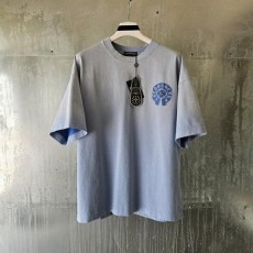 크* 피그먼트 파스텔블루 티셔츠