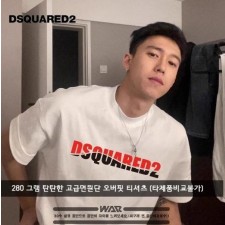 디**** 물결 선 오버핏 티셔츠