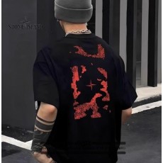 스* 블럭 패턴 백 디자인 반팔 티셔츠