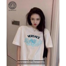 베*** V플라워 디자인 반팔 티셔츠